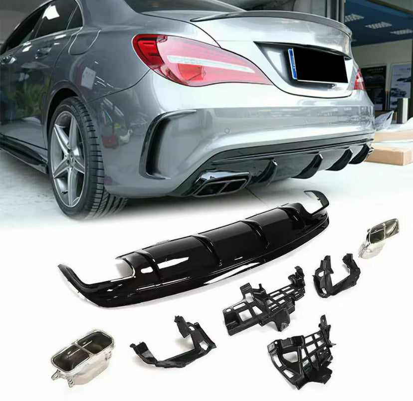 AMG Style Rear Bumper Diffuser For MB CLA-Class 13-19