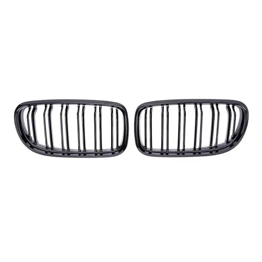 Black Gloss M look Front Grills For BMW E90 / E91 09-12